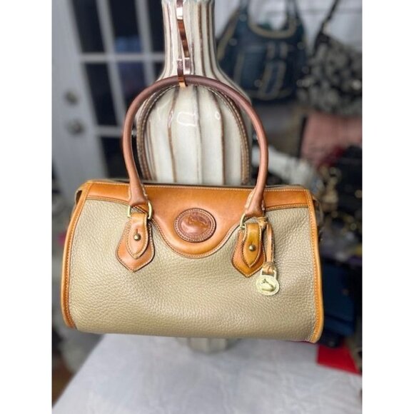 Dooney & Bourke Handbags - Vintage Dooney & Bourke Tan All-Weather Leather Crossbody Bag